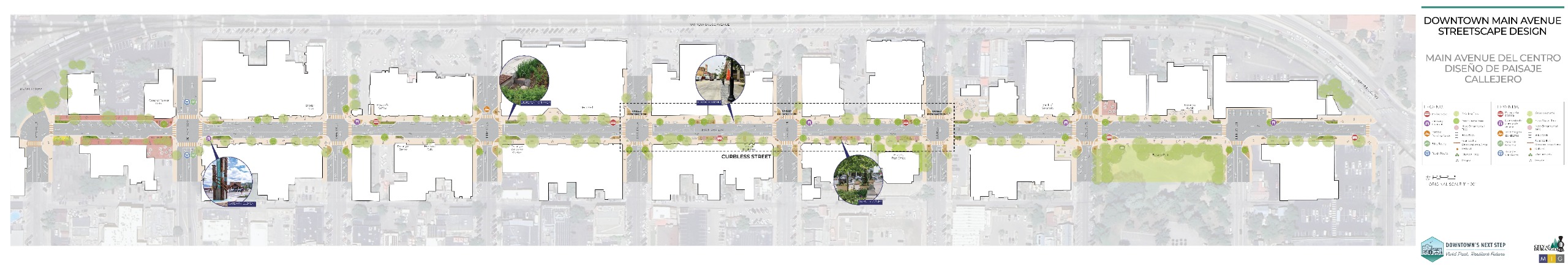 Illustrative plan of the 30% design for Downtown's Next Step