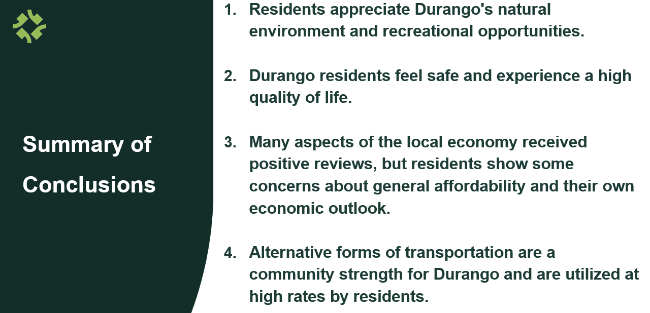 Summary of Conclusions from the 2023 Community Survey